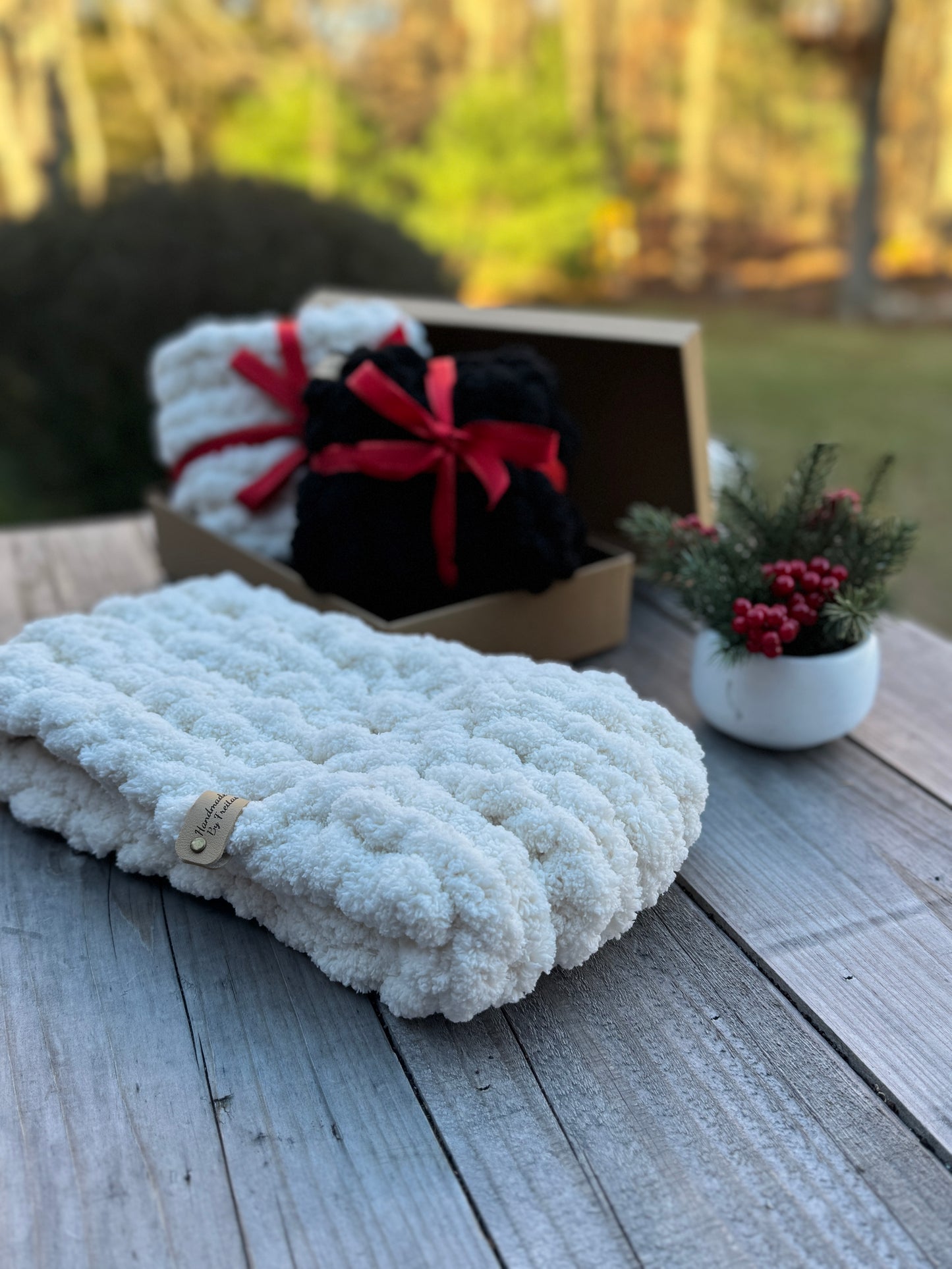 Chunky Hand-Knit Cowl Scarf- Made To Order