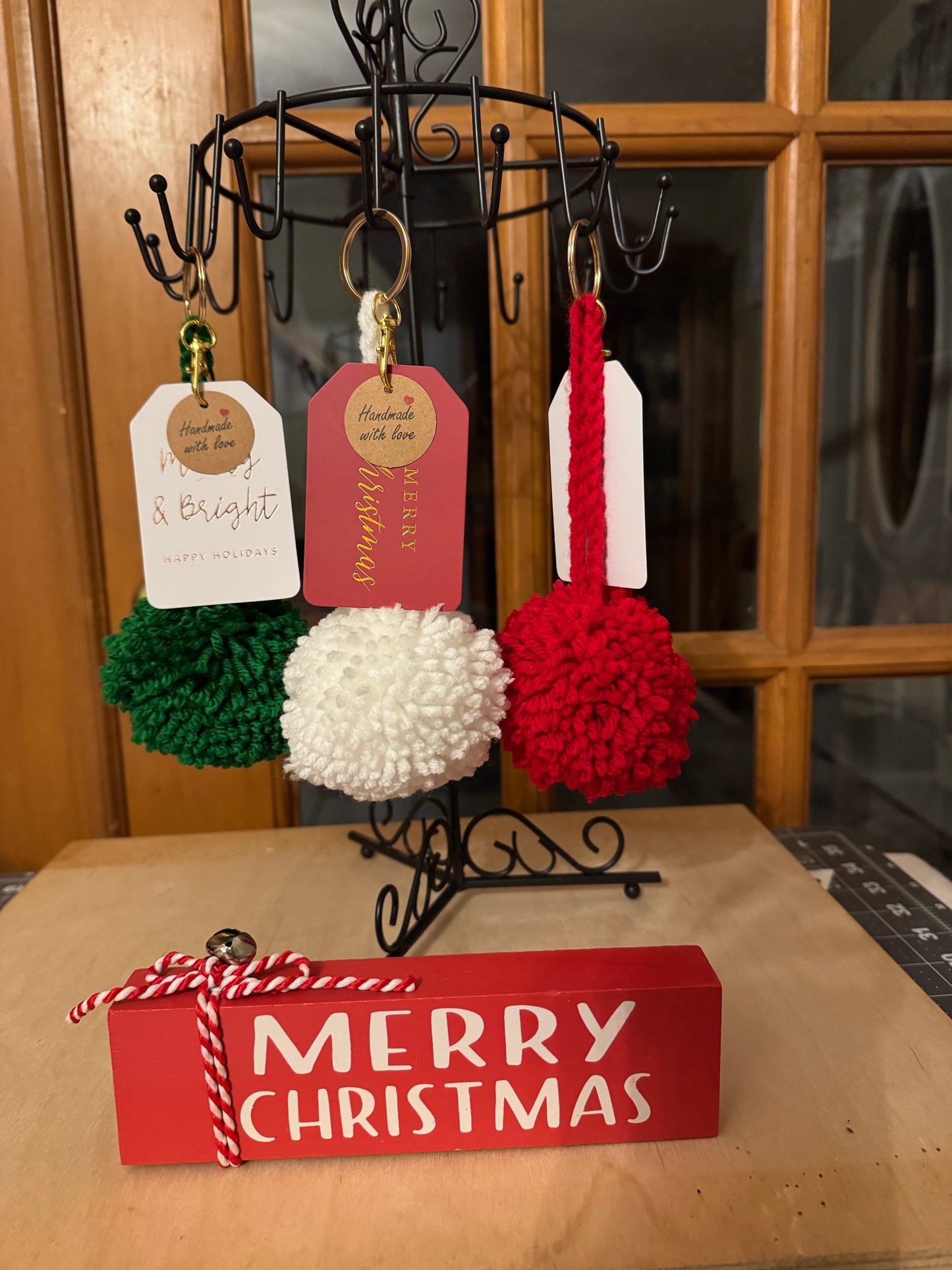 Handmade Christmas Pom Pom Set