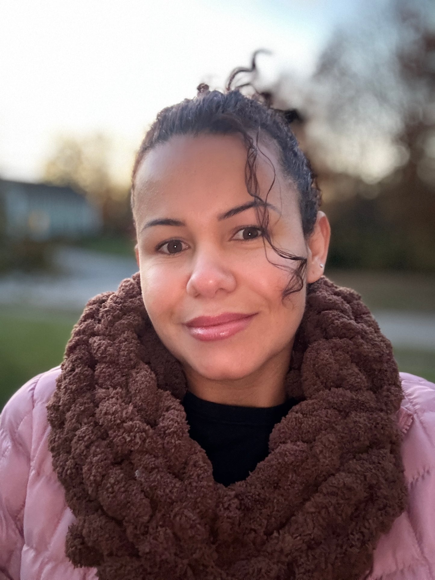 Chunky Hand-Knit Cowl Scarf- Made To Order