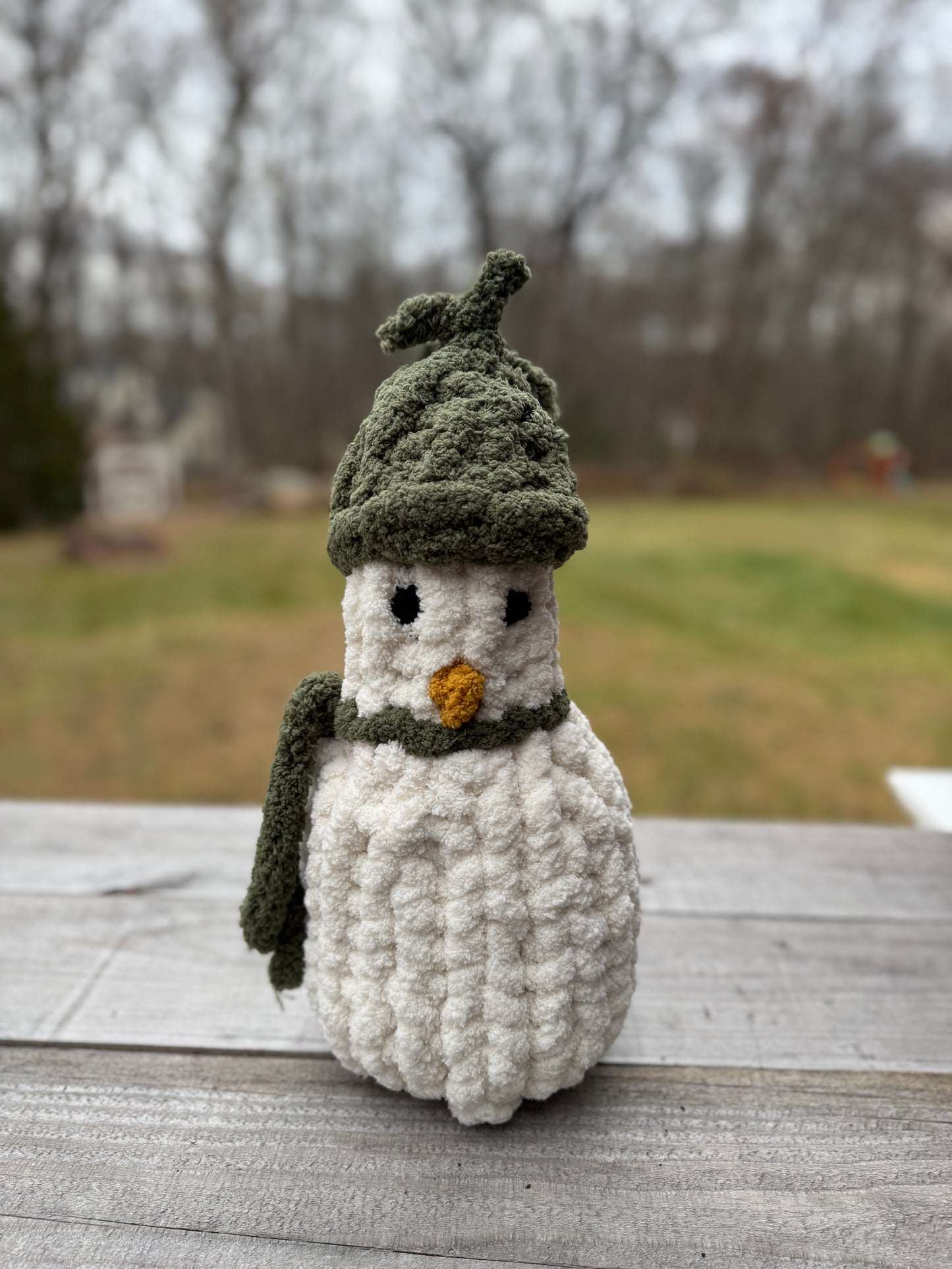 Handmade Chunky Yarn Snowman / Made To Order