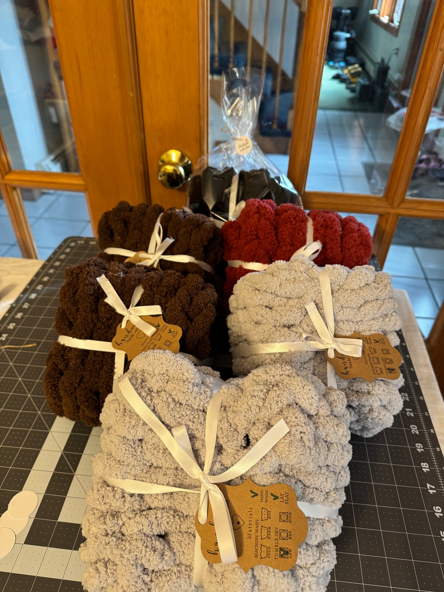 Chunky Hand-Knit Cowl Scarf- Made To Order